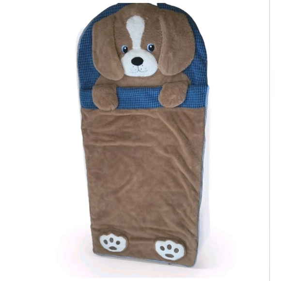 Hugfun Other - Hug Fun Animal Slumber Kids Brown Puppy Dog Plush Cozy Nap Sleeping Bag 66"x28"